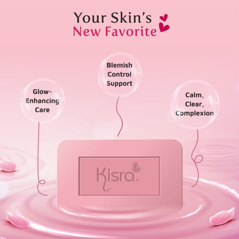 Kisra Rose Multani Mitti Glow Soap | Infused with Iranian Rose, Multani Mitti, Salicylic & Mandelic Acid | Deep Cleansing, Oil Control & Glow Boosting Soap | For All Skin Types | 75g - Image 5